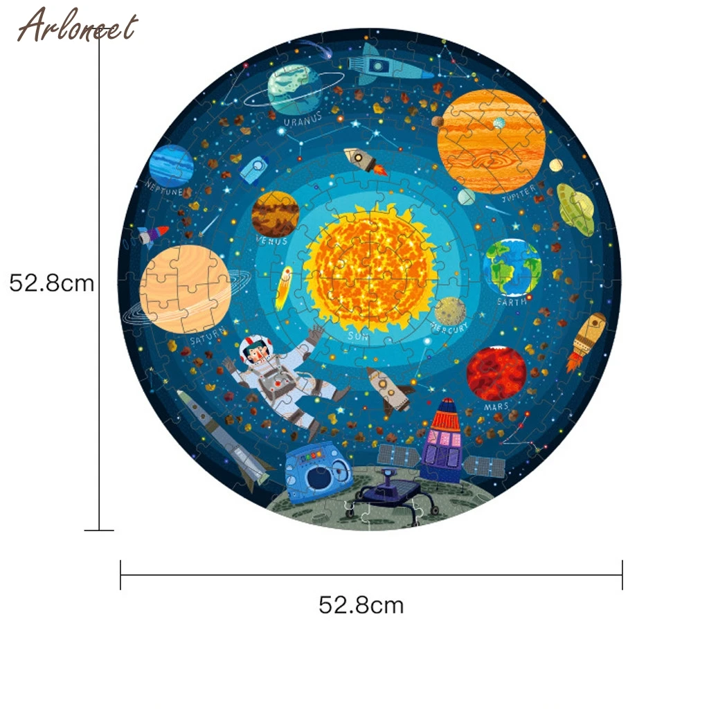 

Children's Solar System Puzzle Learn The Solar System with Planet-Shaped Puzzle Toy Picture Adults Puzzle Toy New Puzzles