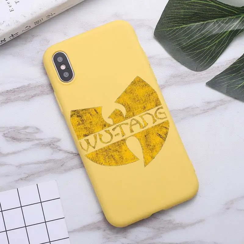 

America HIP-HOP band Wu Tang Clan Phone Case Candy Color for iPhone 6 7 8 11 12 s mini pro X XS XR MAX Plus
