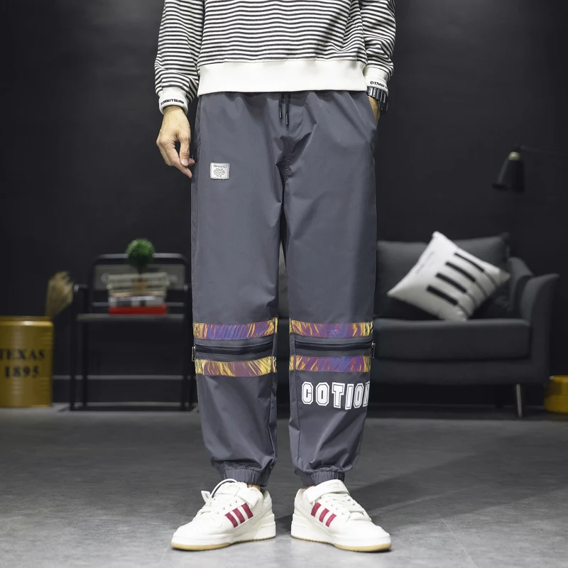 

Streetwear Hip Hop Men's Splice Joggers Pants 2020 Men Sweatpants Ankle Length Loose Men Joggers Pants Track Harem Pants Men