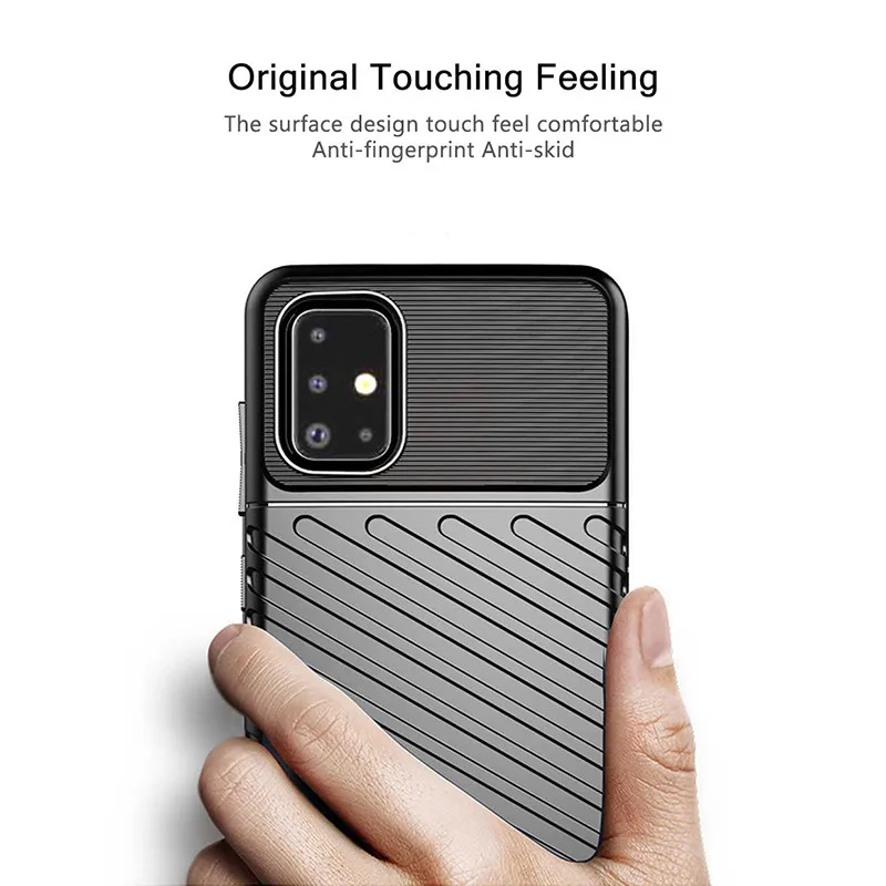 Hacrin Shockproof Case For Samsung Galaxy A51 Military Grade Anti-Knock Soft TPU Rugged Cover A71 |