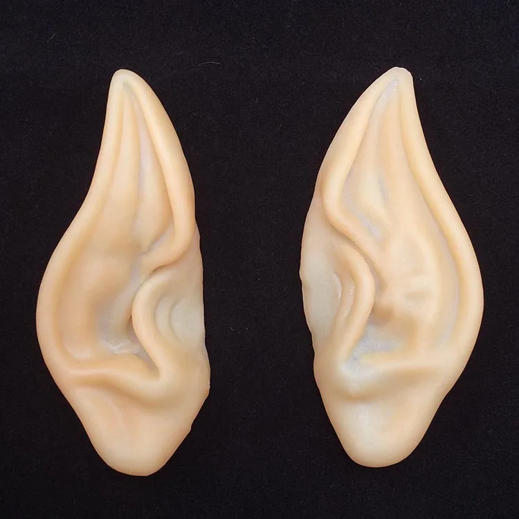 Хеллоуин эльф Уши Cos поставки платье Поддельные заостренные уши латексный уклон