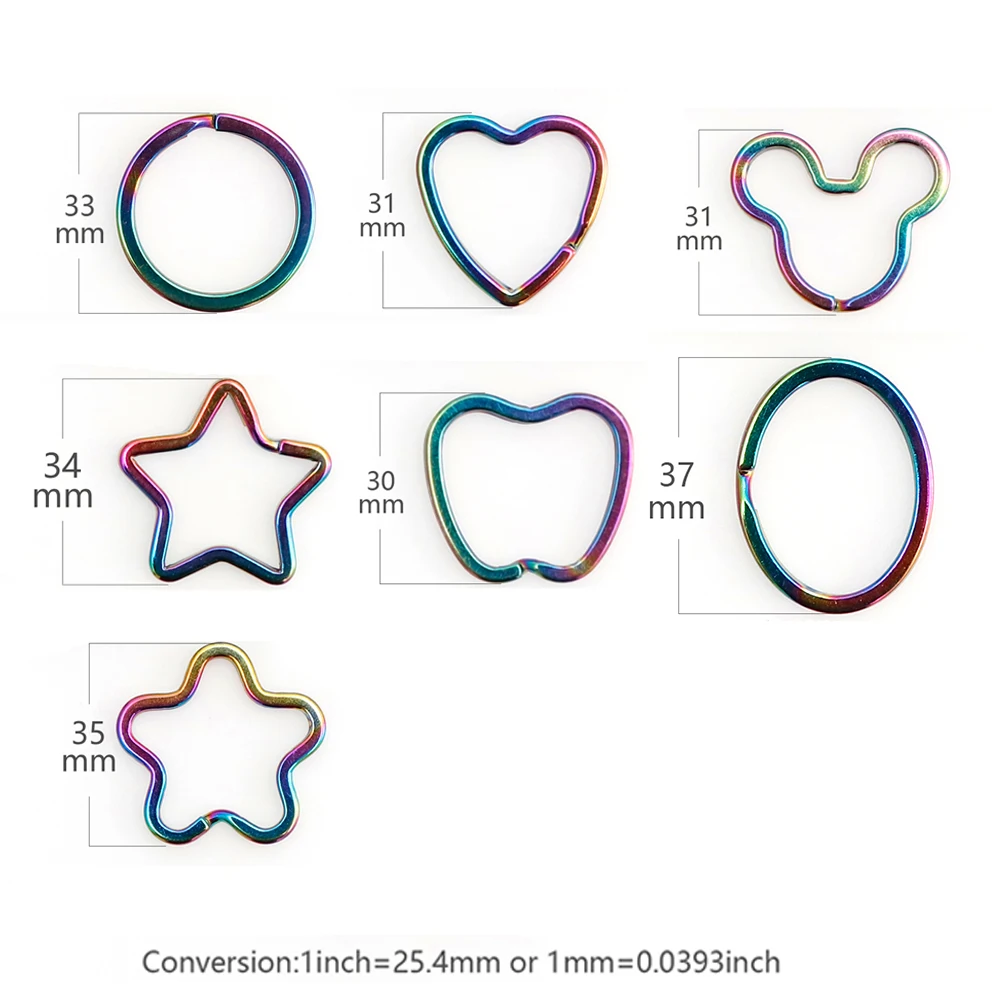 10 шт./ЛОТ цветной брелок для ключей с разрезом кольцо изготовления брелоков