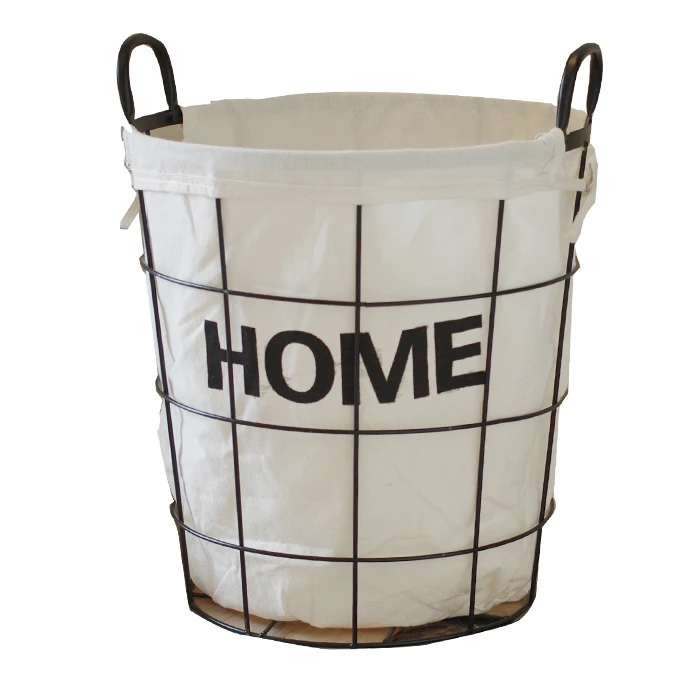 

Корзина из кованого железа Корзина zakka, винтажная корзина для хранения игрушек, из железа, в стиле индастриал, ветровка, лофт