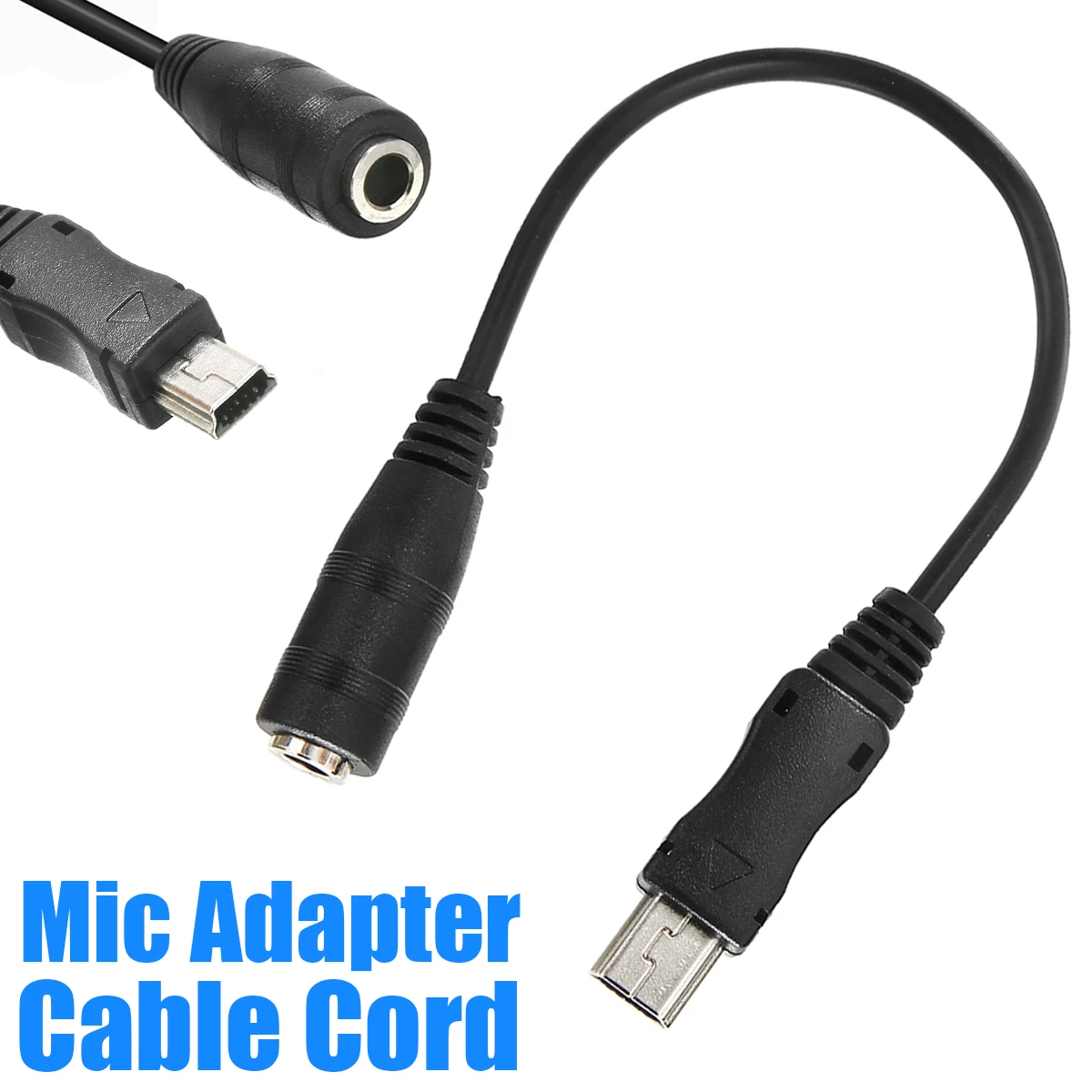 Аксессуары для GoPro, 1 шт., Mini Mico, USB, 3,5 мм, аудио разъем, микрофон, адаптер, кабель, шнур для GoPro Hero 3 3+ 4