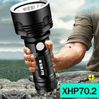 Светодиодный супер мощный фонарик XHP70, фонарик, тактический фонарь, USB Перезаряжаемый водонепроницаемый фонарь, Ультраяркий фонарь