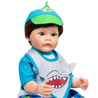 55cm full silicone reborn toddler boy sue sue soft body high quality hand paint collectible art doll drop shipping