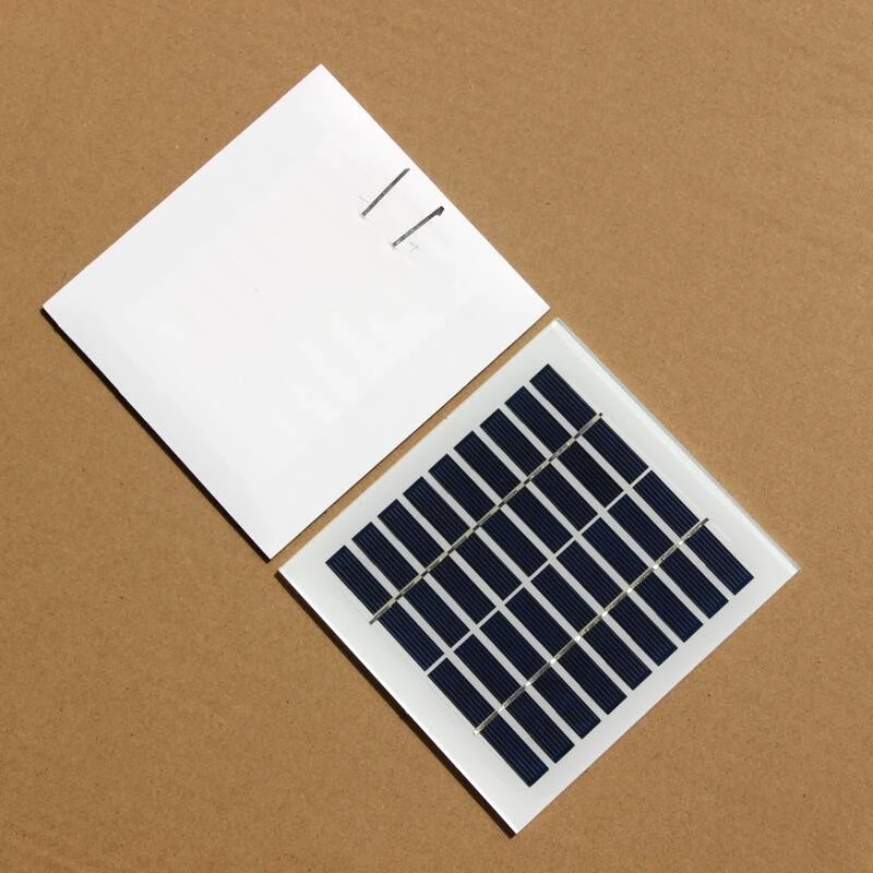 2W 9V Solar Cell Glass Laminated Polycrystalline Solar Panel Solar Module DIY Solar Charger 135*125MM Free Shipping