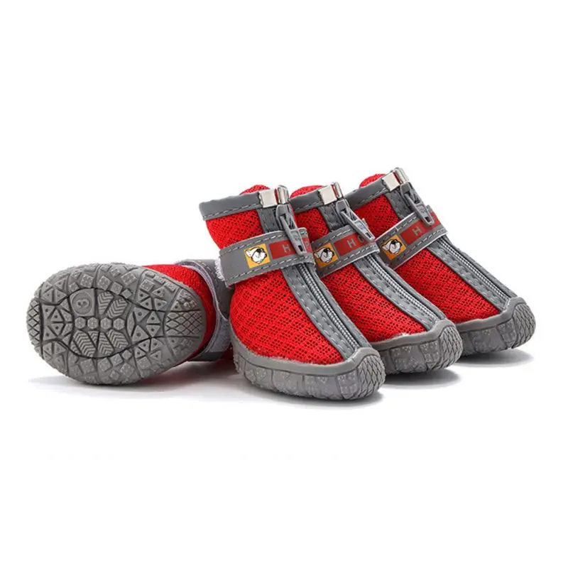 

4pcs/set Pet Dog Shoes Pet Waterproof Socks Dog Breathable Boots Footwear Anti-Skid Pet Shoes for Medium Large Dog