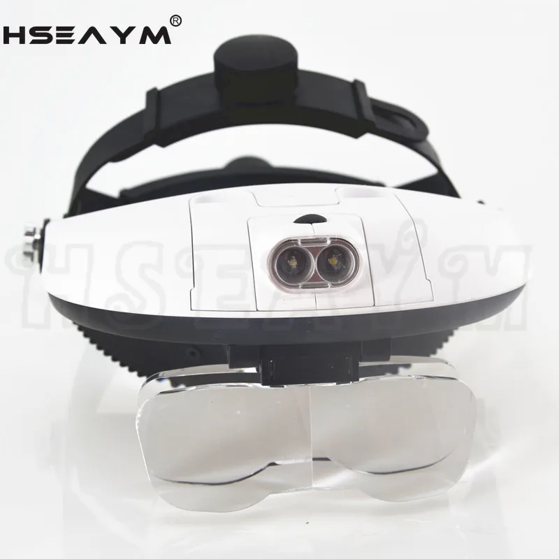 Увеличительное стекло для шлема 1.0X 1.5X 2X 2.5X 3.5X 2 светодиода|eye loupe|helmet magnifiermagnifying
