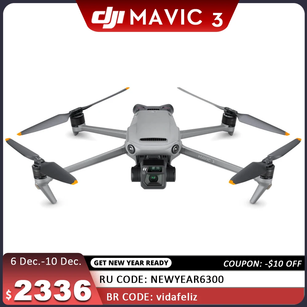 Дрон DJI Mavic 3 с камерой 5 1 K 4/3 CMOS Hasselblad время полета 46 минут передача 15 км распродажа