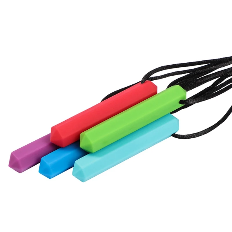 

Silicone Chewing Molar Sticks DIY Teething Necklace Accessories Food Grade Silicone Baby Teether Toy Chew Pendant Baby Gift