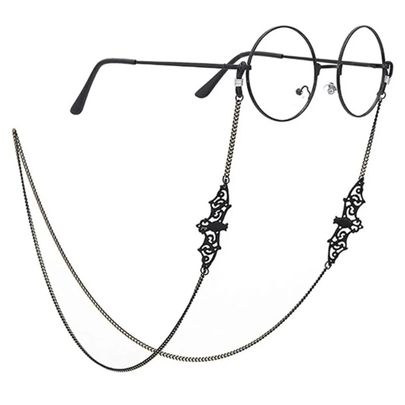 

Креативная цепочка для очков в стиле ретро, черная, летучая мышь, шнурок для очков