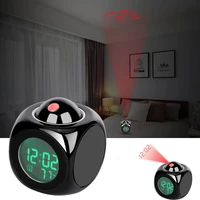 new multifunction projection clock desk attention projection digital weather lcd snooze alarm clock display backlight home timer
