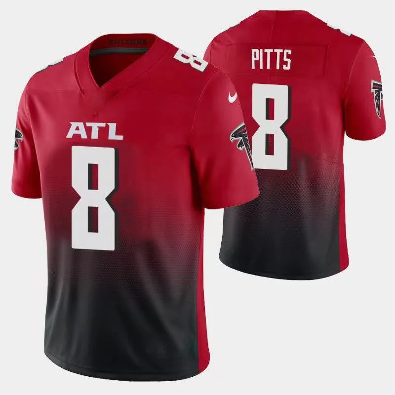 

New Falcon Rugby Jersey Red Black 8 Men's Sports Shirt S-3XL