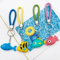 new cartoon toot fish keychain goldfish marine life keyring pendant cute schoolbag accessories cute bag accessories
