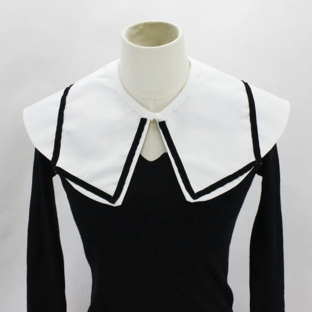 Хлопковая шаль украшение Dickie с бантом свинцовый воротник белая рубашка женское