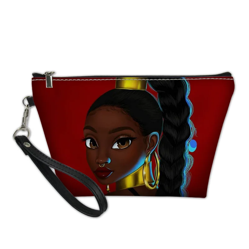 FORUDESIGNS/женские сумки для макияжа в африканском стиле для девочек, черная сумка для макияжа, женские портативные косметички, женская сумка для путешествий - Цвет: YQ3596Z8
