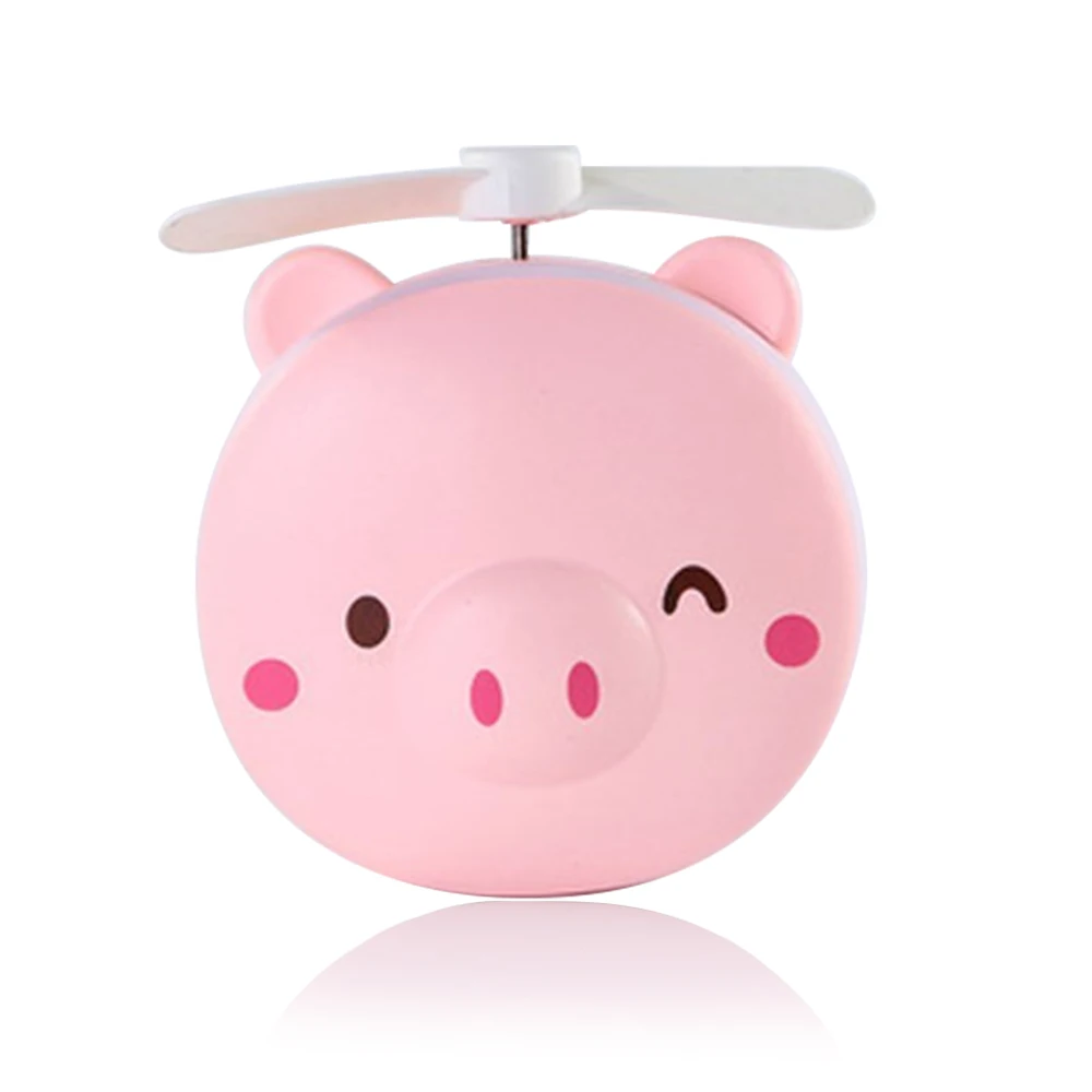 Портативный светодиодный светильник с рисунком поросенка зеркальный вентилятор