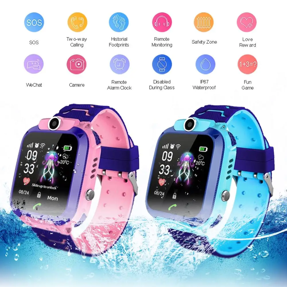 Детские часы с мягким силиконовым ремешком 1 44 дюймов сенсорный экран IP67