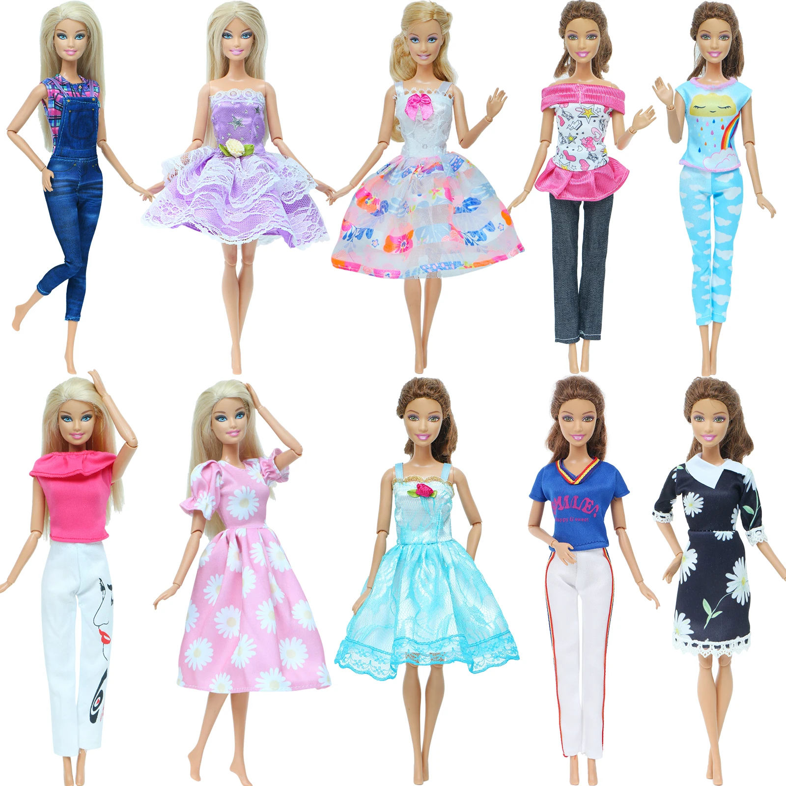 1 комплект одежды ручной работы для куклы Барби модная повседневная одежда