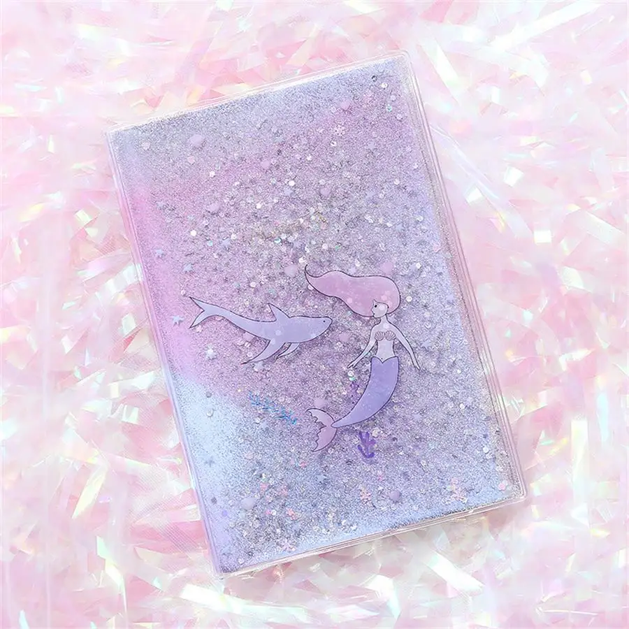 Милый Qiuck Sand ручная книга журнал путешествия книга дневник тетрадь Kawaii Русалка тетрадь школьные офисные принадлежности канцелярские принадлежности - Цвет: 2