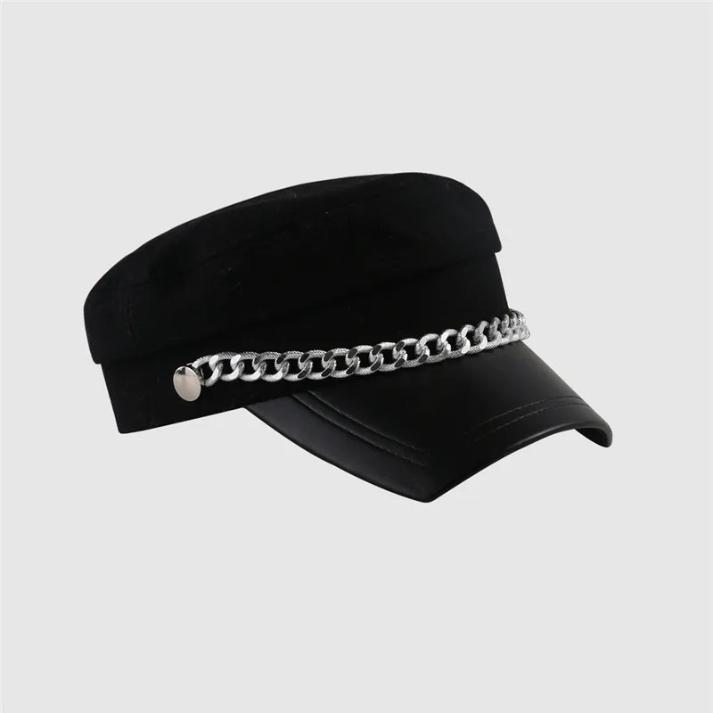 

Cotton Solid Color Women Duck Tongue Beret Simple Casual Octagonal Cap Autumn and Winter Joker Painter Hat 20