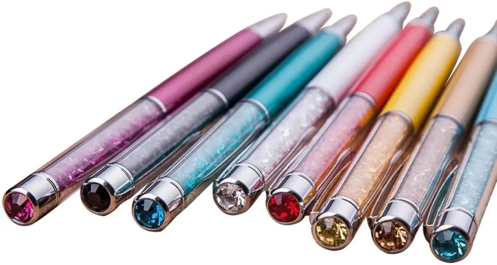 5 шт./лот алмазные кристаллы шариковые ручки кристаллические блестящие