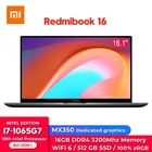 Оригинальный Xiaomi RedmiBook 16 2020 ноутбук межядерный i5-1035G1i7-1065G7 GeForce MX350 Windows 10 Pro на английском