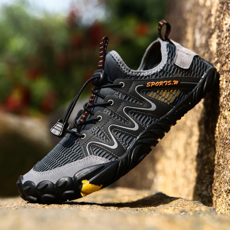 Men Barefoot Shoes Quick Dry Drain Water Shoes Non-slip Wear-resistant Lightweight Comfortable Outdoor Climbing  Trekking Shoes