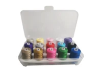 sewing machine thread sewing thread with plastic storage box case popular colors high quality for hand sewing and machines
