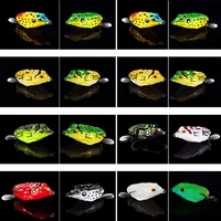wholesale lots of 60pcs 11g 5cm silicone frogs soft lures sequins sharp hooks snakehead fishing