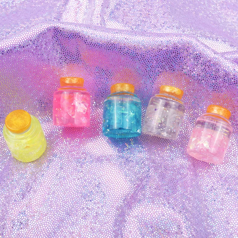 

50pcs/pack Mini 3D Star Wishing Bottle Decorative Toys Resin Charms Colorful Hanging Accessories DIY Crafts Photo props Decor