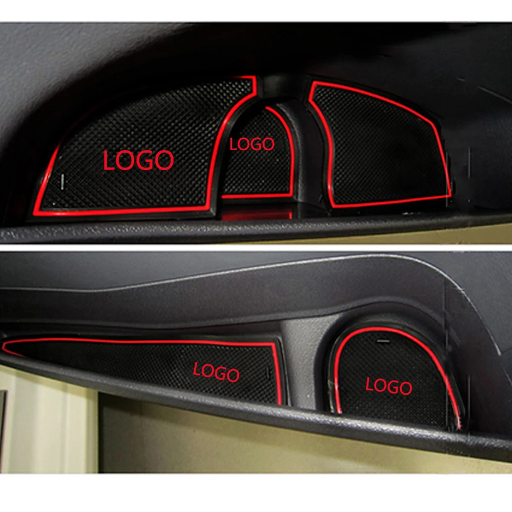 

10pcs/set Non-slip Door Groove Slots Pad Cup Holder Mat Cushion Replacement For Lexus IS250 2013-2015