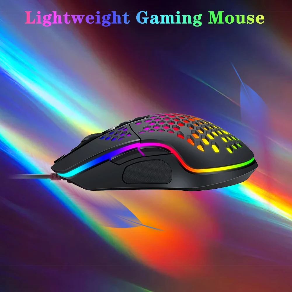 Проводная эргономичная мышь 6400DPI с подсветкой RGB игровая профессиональная