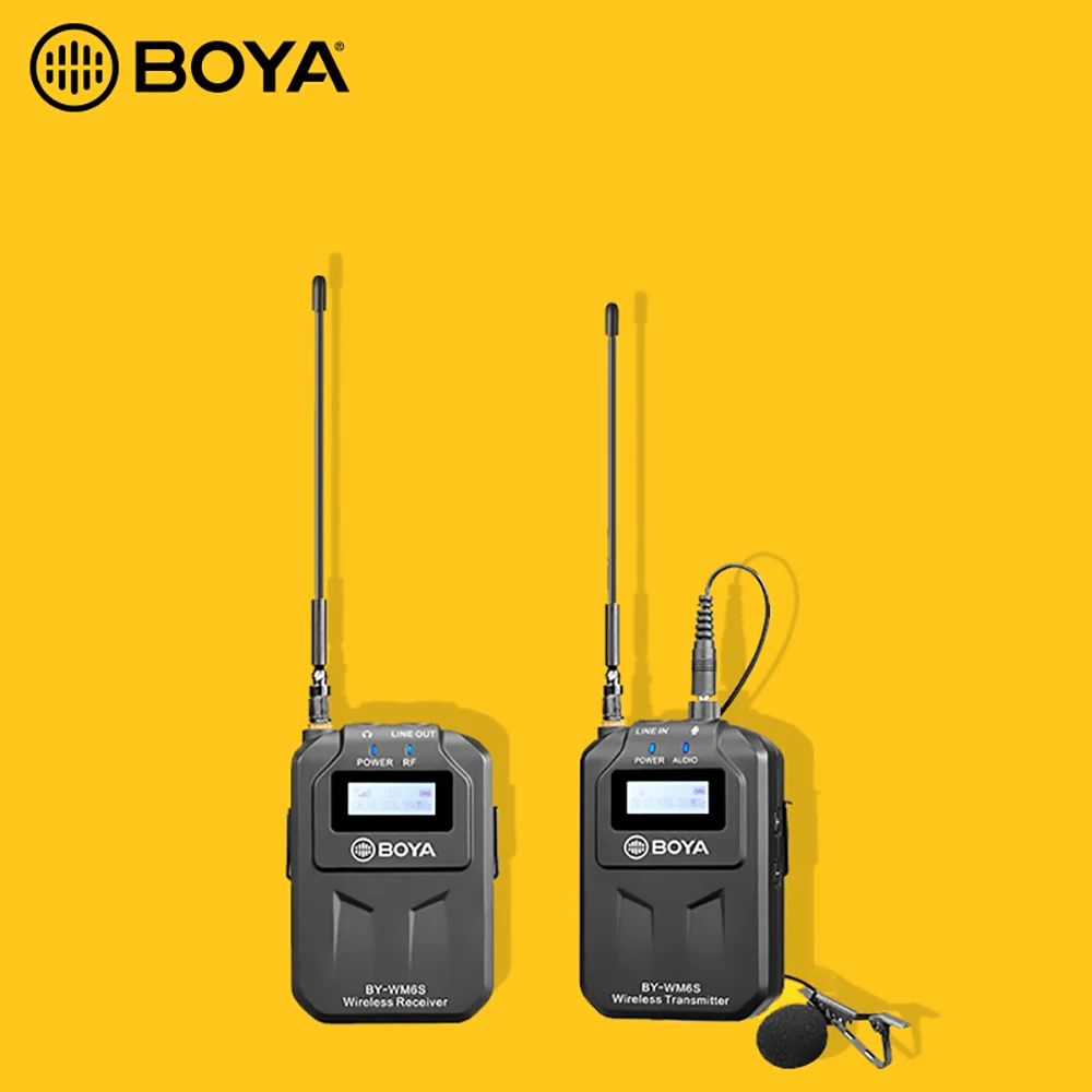 

Boya wireless rechargeable uhf microphone wireless microphone ch48 70m range for smartphone tablet dslr camcorder audio recorder