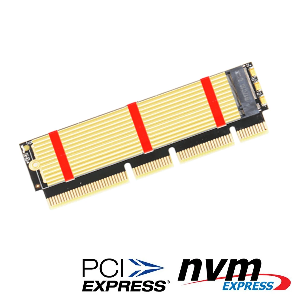 

M.2 NVMe SSD NGFF to PCI-E 3.0 X4 X8 X16 Adapter M Key Connector Riser Card Support PCI Express 2230 2242 2260 2280 Type M.2 SSD