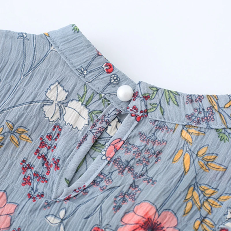 Летние платья для девочек Новая детская одежда Шифоновое платье с высоким