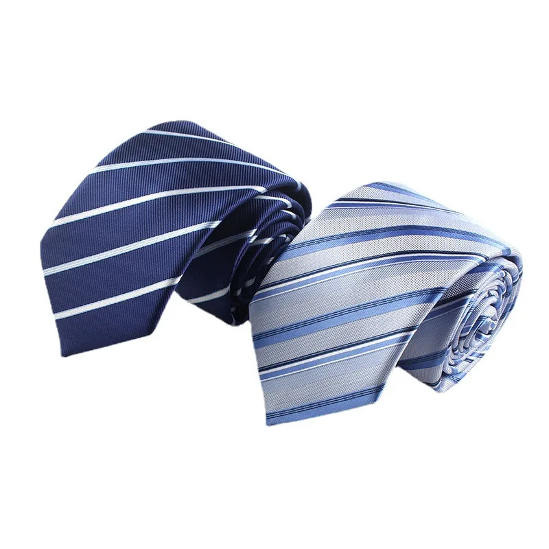 Модные галстуки классические мужские в полоску желтые темно-синие свадебные