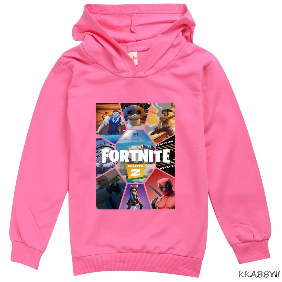 Фото Свитшот Fortnite для мальчиков и девочек, Модная хлопковая толстовка с принтом, на весну и осень №2