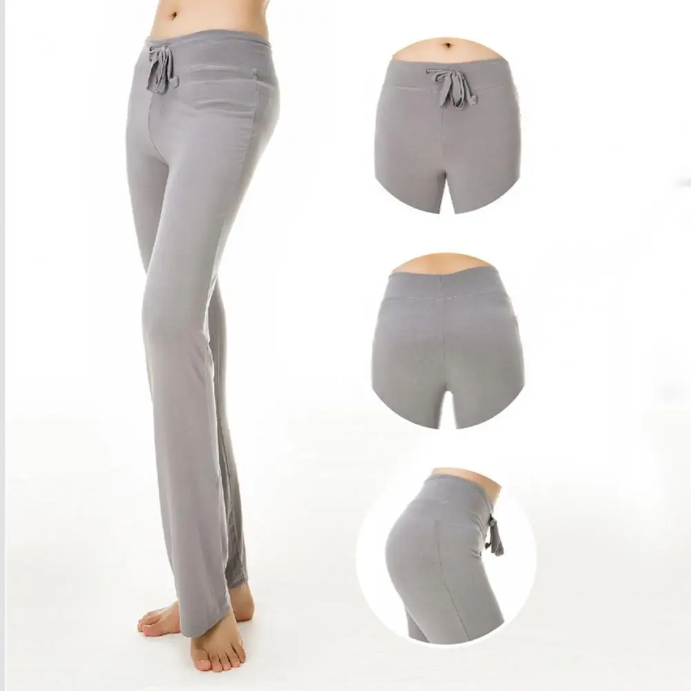 

50%HOT Pants Breathable Solid Color High Waist Cotton Casual Pants for Sports