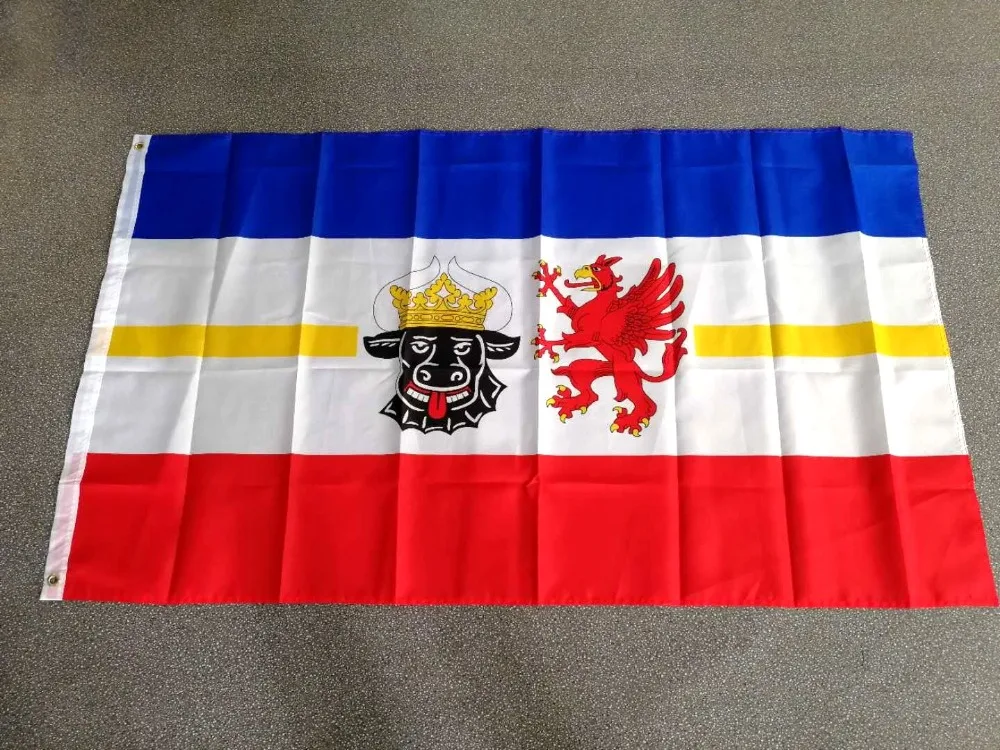 Флаг германского штата Мекленбург 90x150 см | Дом и сад
