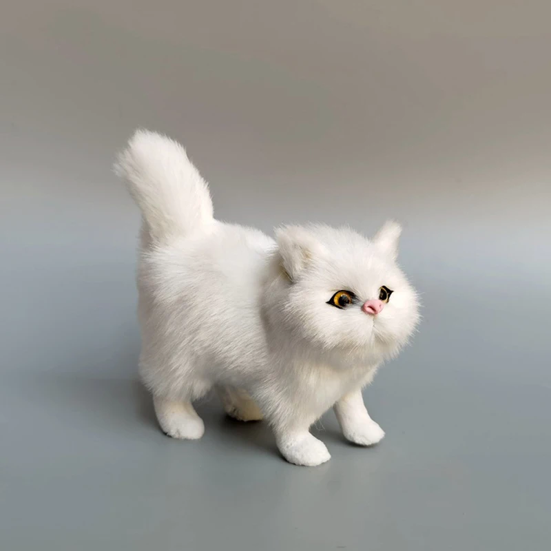 Simulation Realistic Animal Cat Cute Kitten Plush Toy Doll Model Home Car Decoration Ornaments Boys Girls Birthday Gifts | Дом и сад
