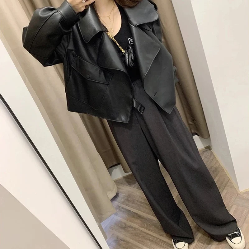 New Arrival Winter Autumn 2021 Women's Leather Wallet Coat Women #ZYNWY-385