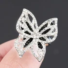 Очарование полые позолоченное женское кольцо с бабочкой, подарок на Новый год с украшением в виде кристаллов Свадебная вечеринка палец кольцо 2020 модные ювелирные изделия для девушек, аксессуары