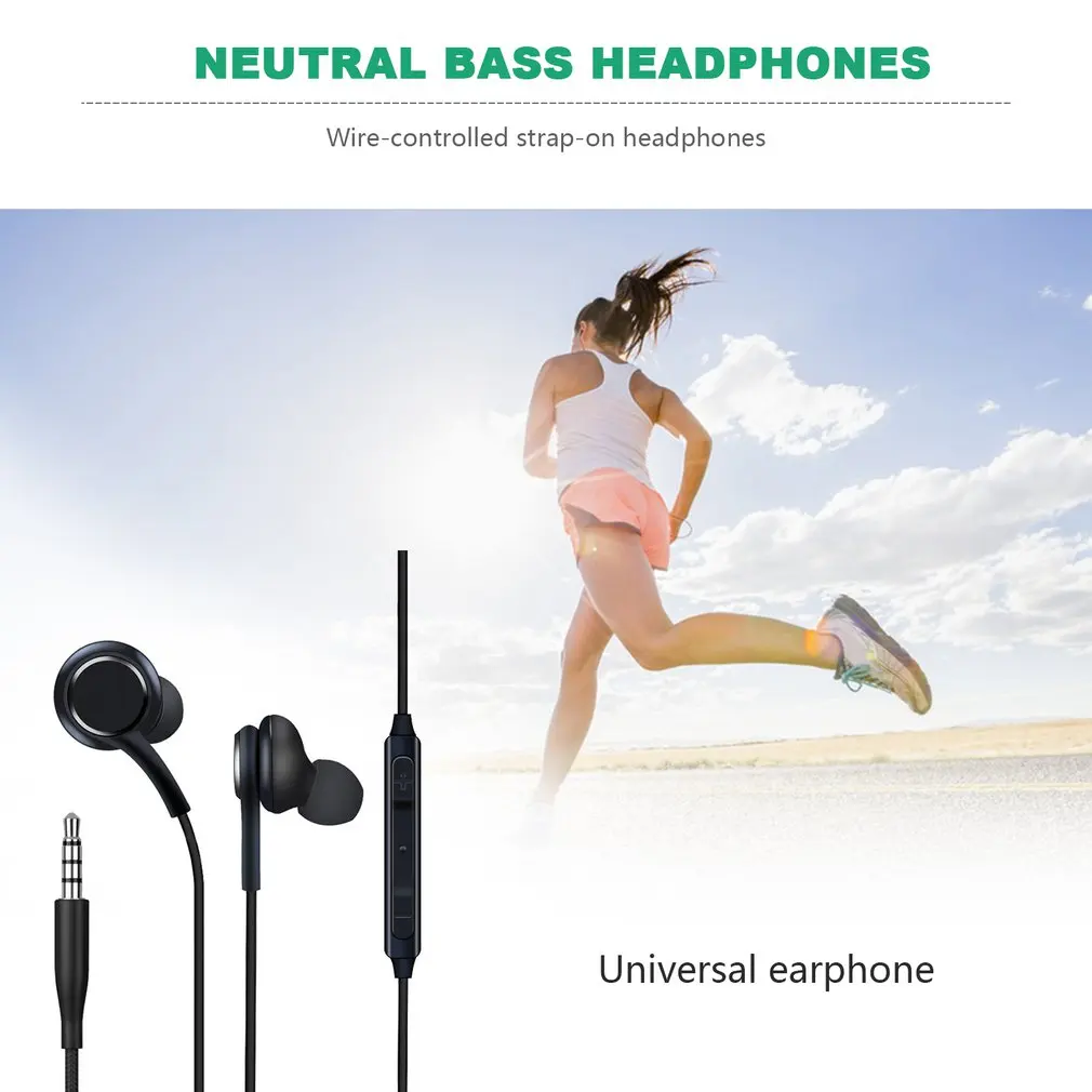 

For Samsung S8 Headphones For S8Plus Line Control With Wheat Headphones Android Universal Headphones Headset