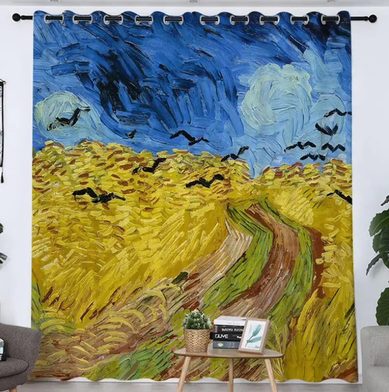 Картина маслом Ван Гога занавески с 3D принтом для детской спальни гостиной