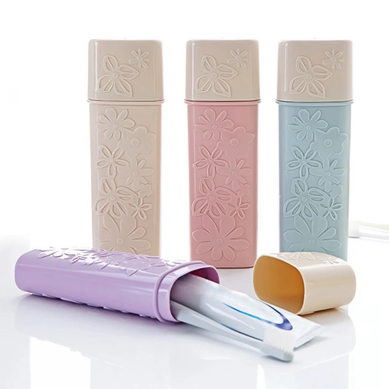 Портативный держатель для зубной щетки с резьбой в виде цветка Для Путешествий