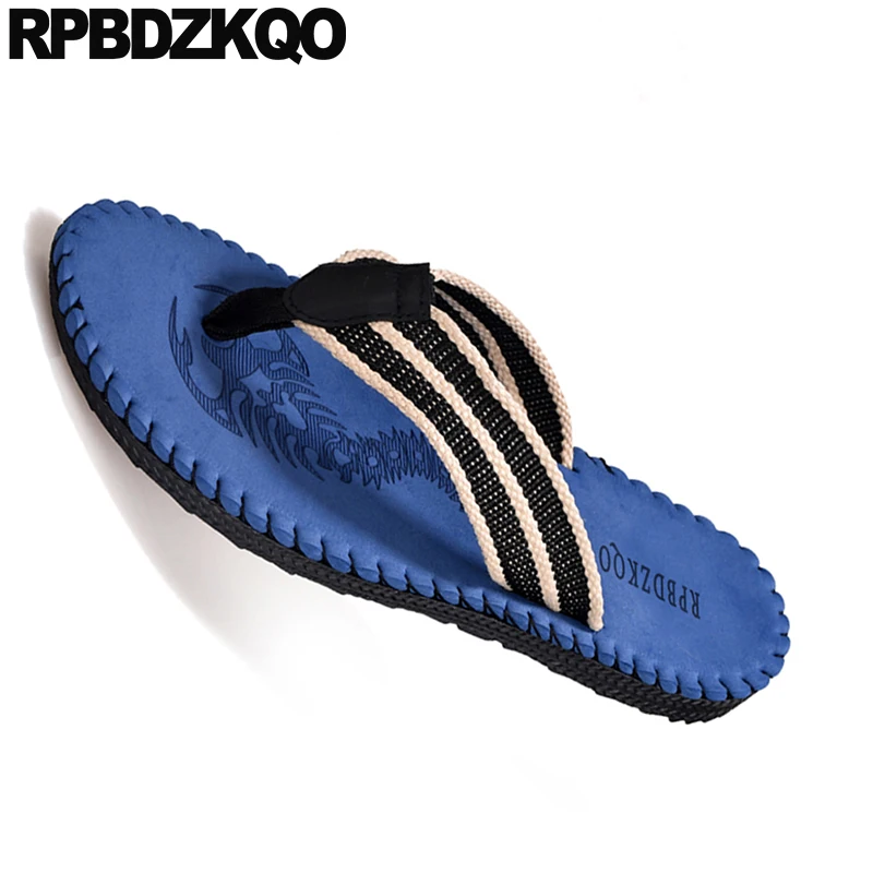 Шлепанцы мужские с ремешком на щиколотке сандалии в полоску дышащие для воды