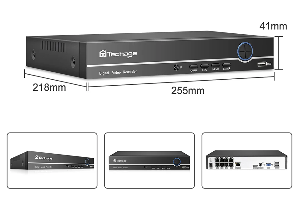 Techage 8CH POE 1080P IP камера CCTV безопасности NVR система 2mp Аудио Звук комплект видеонаблюдения Открытый HD P2P домашний видео комплект 2 ТБ HDD