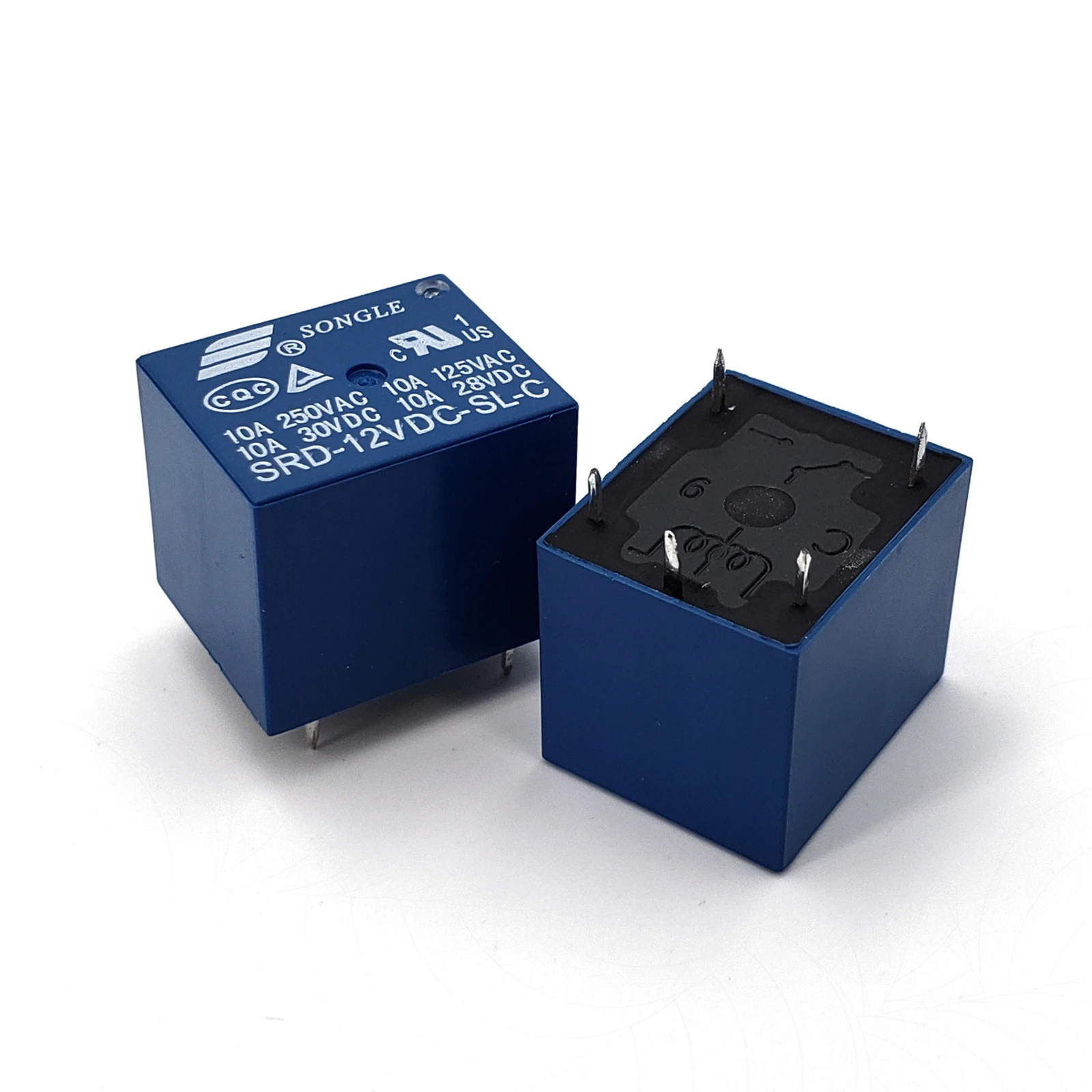 10 шт. голубое SRD T73 DC 5V 12V 24V 5Pin PCB Mount 10A SPDT Мини реле мощности|Реле| |